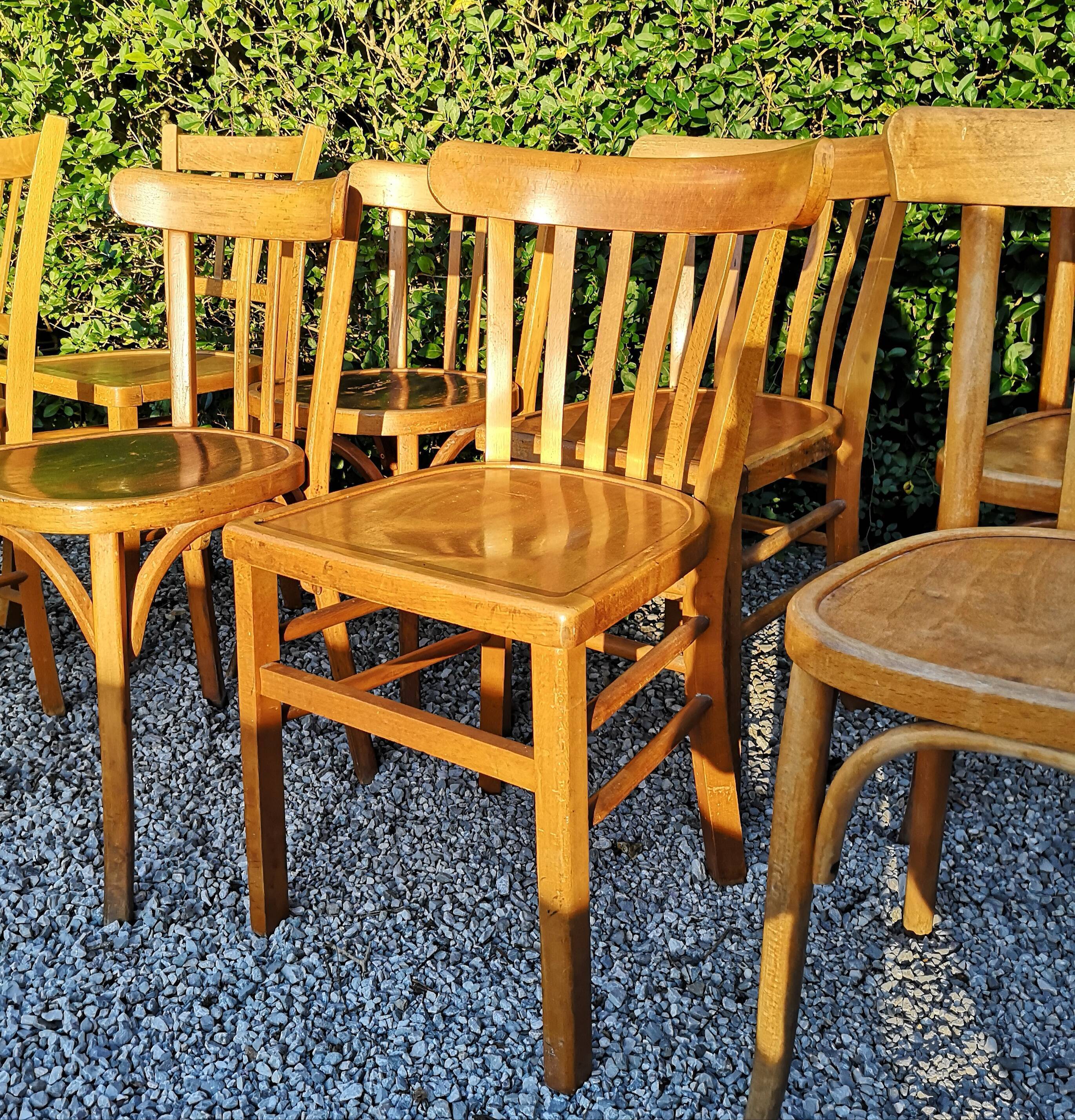 Set of 8 chairs Bistro mismatched
