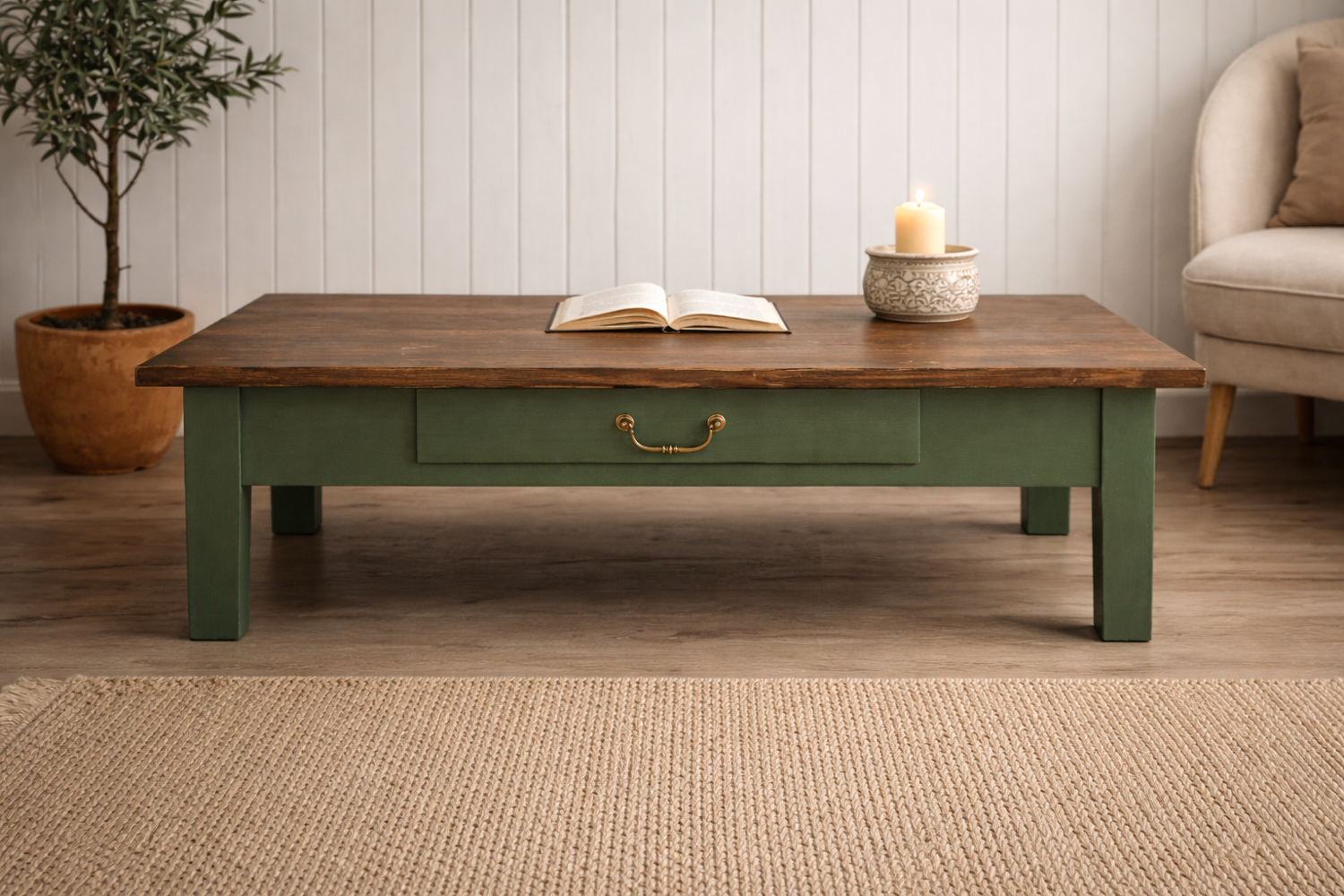 Low farmhouse table