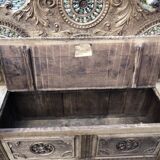 Brittany stripped oak bench