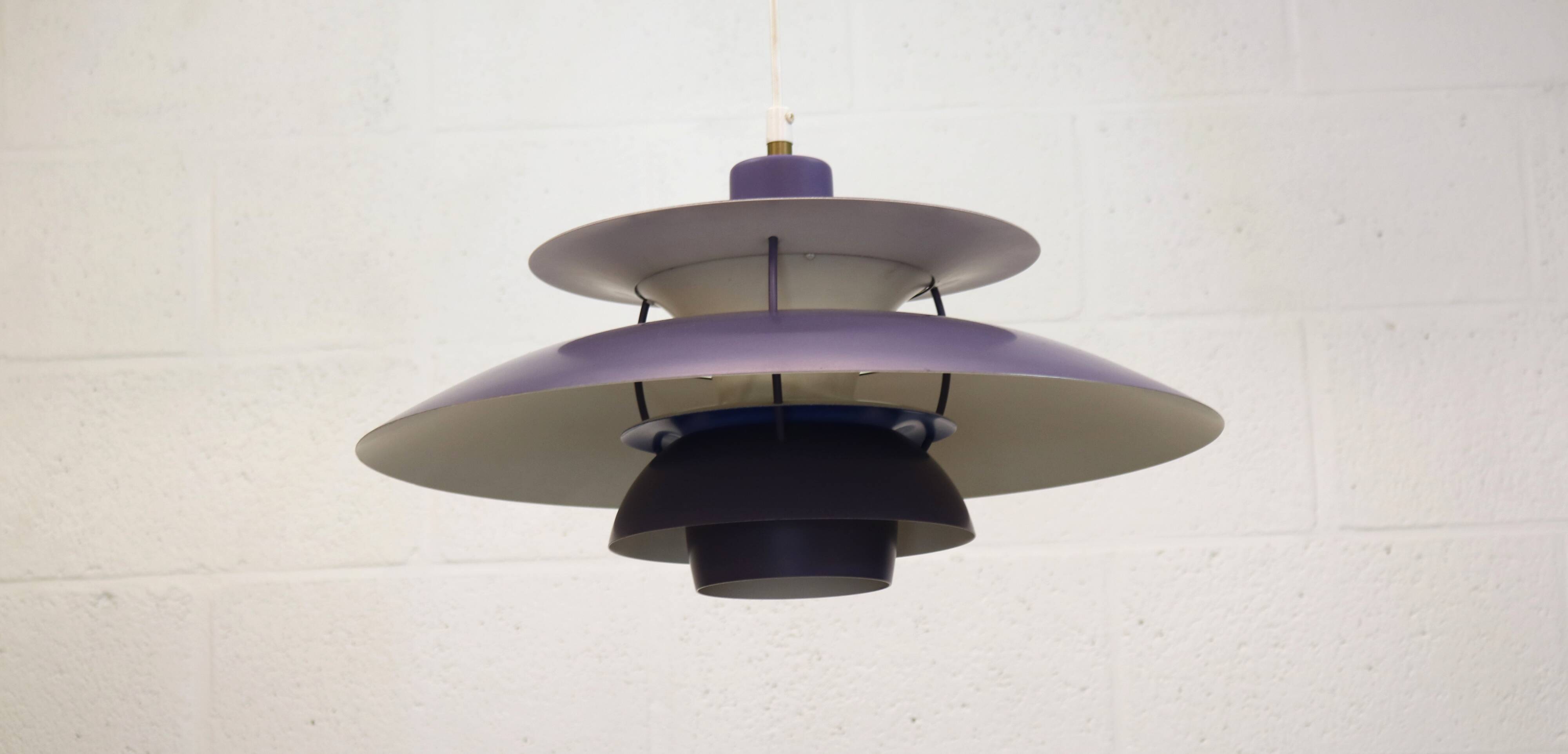 Vintage Louis Poulsen PH5 Pendant Lamp – Original Purple Edition