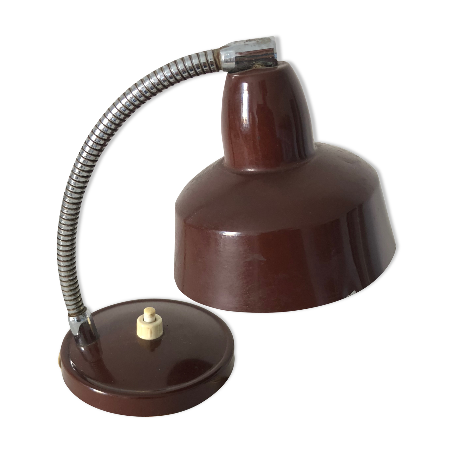 Chocolate bedside lamp 1960