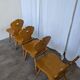 Set of 4 Vintage Tyrolean Heart Cutout Wooden Dining Chairs