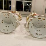 Pair of 19th decorative vases in Paris porcelain