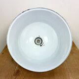 Industrial White Enamel Pendant Lamp from EMAX, 1960s