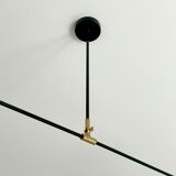Porcelain lamp and articulable metal