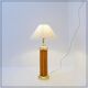 Vintage bamboo and brass table lamp - 1980s