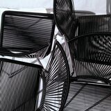 Series 4 chairs black scoubidou