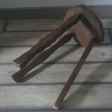 Ensemble de deux tabourets en bois