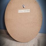 Golden oval mirror 34x46cm