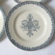 Lot de 4 assiettes plates terre de fer  modèle Alhambra  bon état