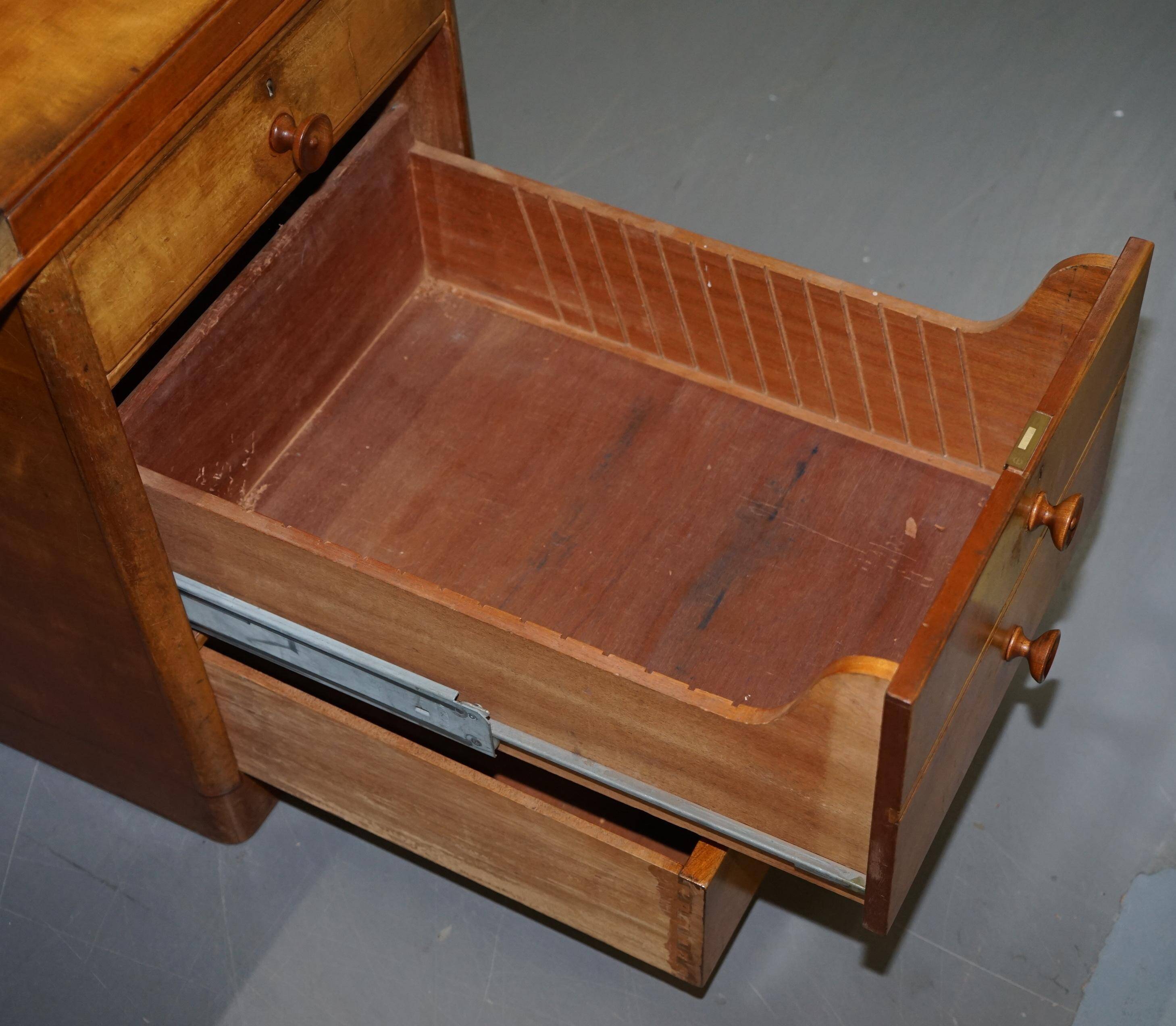 Double-faced desk stamped Waring & Gillow 1960