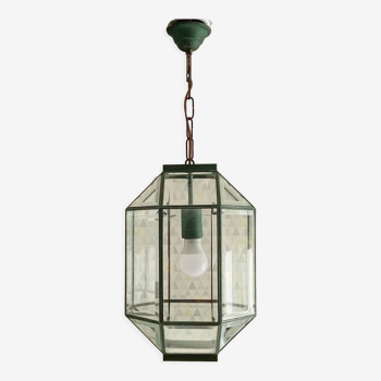 Vintage geometric pendant lamp 50s