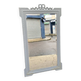 Classic mirror in gray painted wood