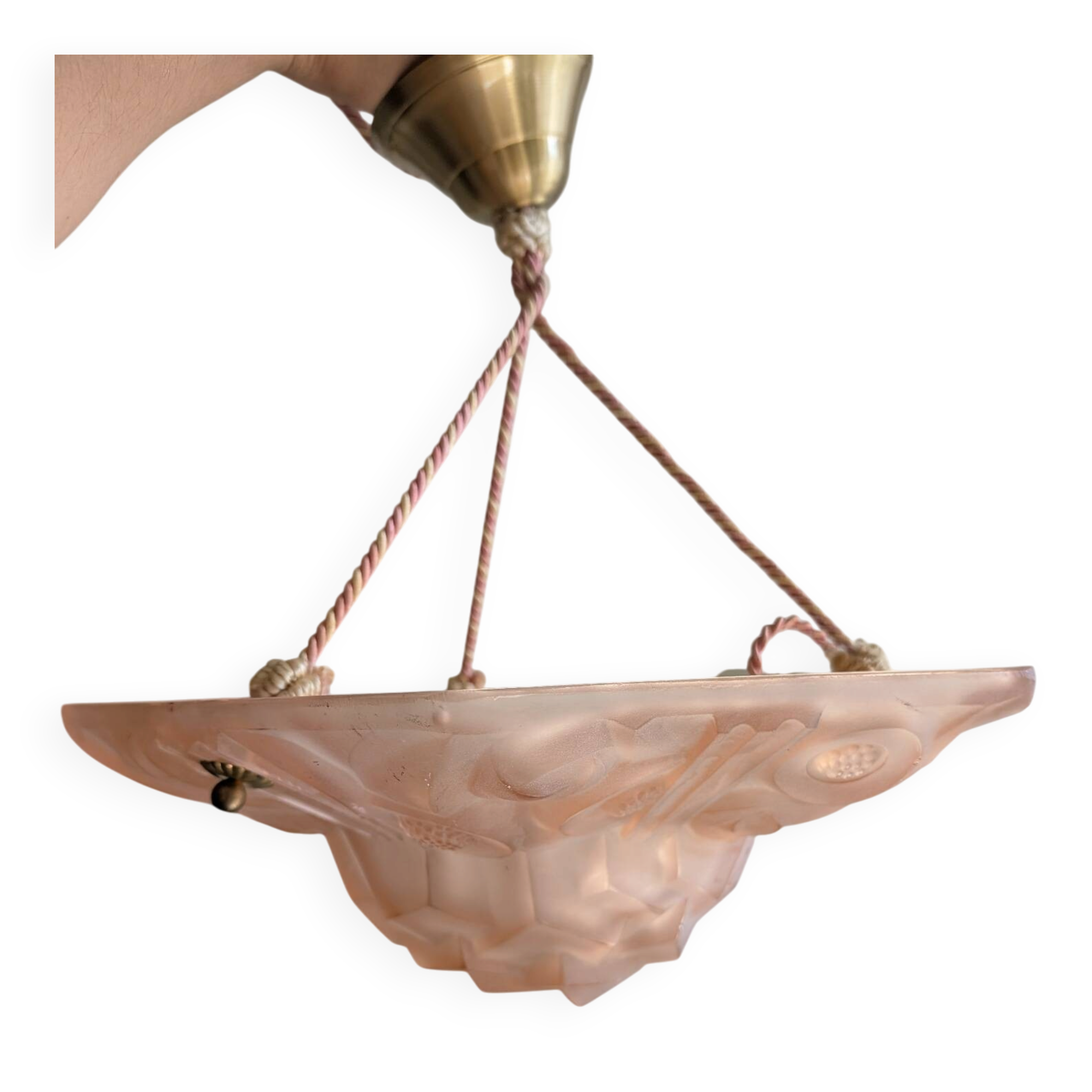 Suspension Art déco signée Degué