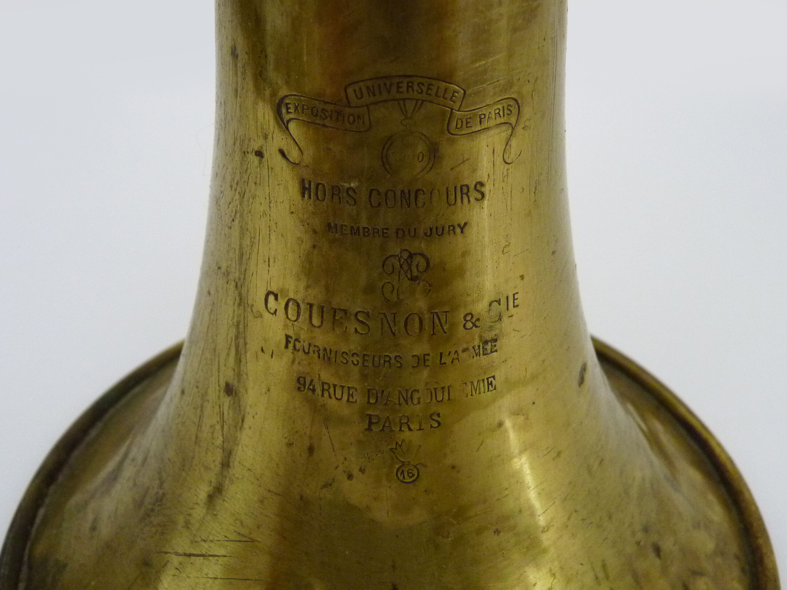 Bugle Universal Exhibition of Paris 1900. Couesnon & Cie, Army Suppliers