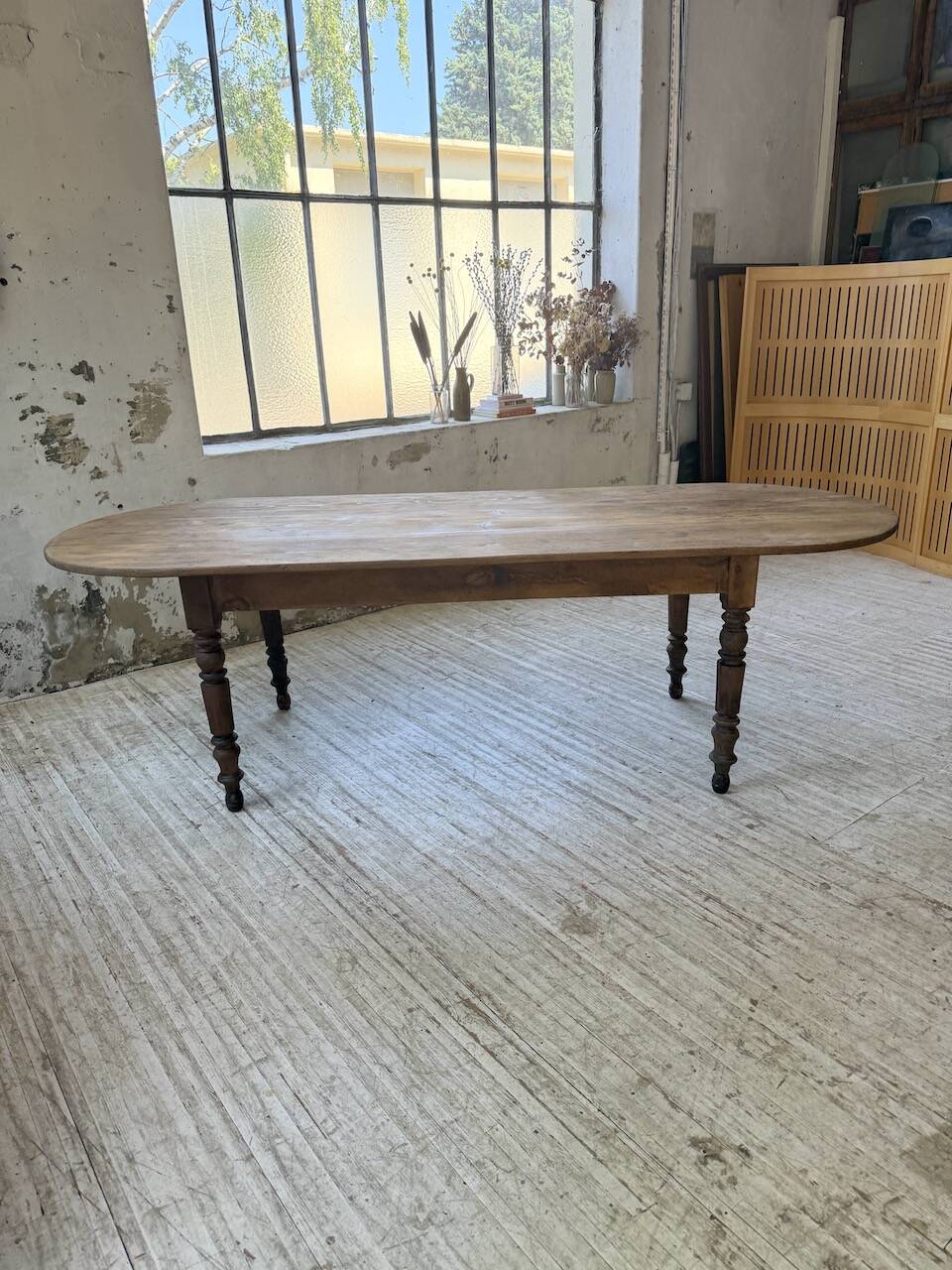 Oval farmhouse table 250cm pine