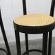 Pair of Baumann stools model Dialog in black and yellow and blue faux leather 1990