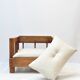 Fauteuil en chêne massif — reconstruit en 100 % laine vierge