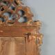 Antique mirror in gilded lime wood, Baroque sculptures, 18th century
