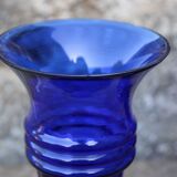 Pair of Holmegaard cobalt blue vases – Scandinavian design – Michael Bang