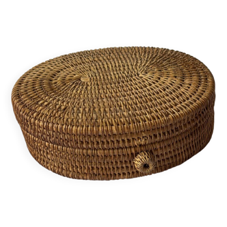 Woven rattan box 1960