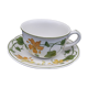 Tasse petit déjeuner avec soucoupe  Villeroy & Boch modèle Géranium diam 10,5 cm