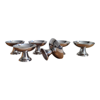 Set of 6 stainless steel ice cups Guy Degrenne