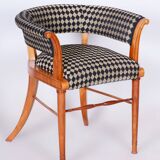 Fauteuil Biedermeier restauré, cerisier, ébène, Autriche-Vienne, années 1820