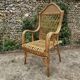 Antique rattan armchair