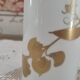 White porcelain vase decoration foliage gold "Léonard Paris" decoration Montebello