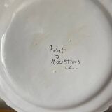 Moustiers earthenware plate, hand painted.