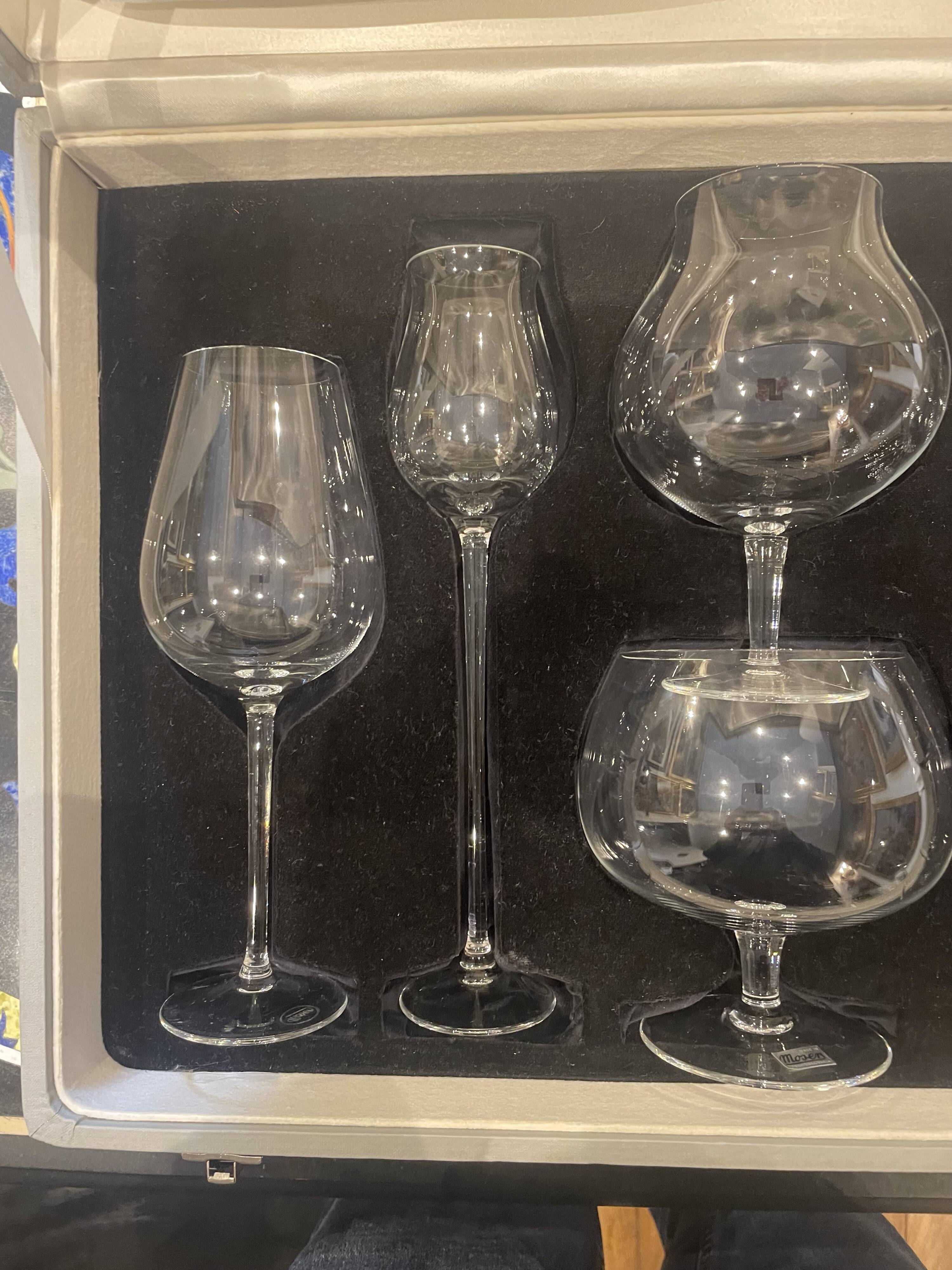 Crystal tasting glasses Moser creation Chocholaty Prague