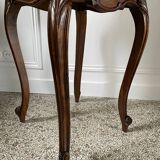 Bedside table / bedside table in veneered wood, molded and carved with foliage Louis XV style