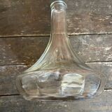 Pair of Vintage Moulded Glass Wine Decanters