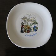 7 assiettes à fromage en haute porcelaine berry