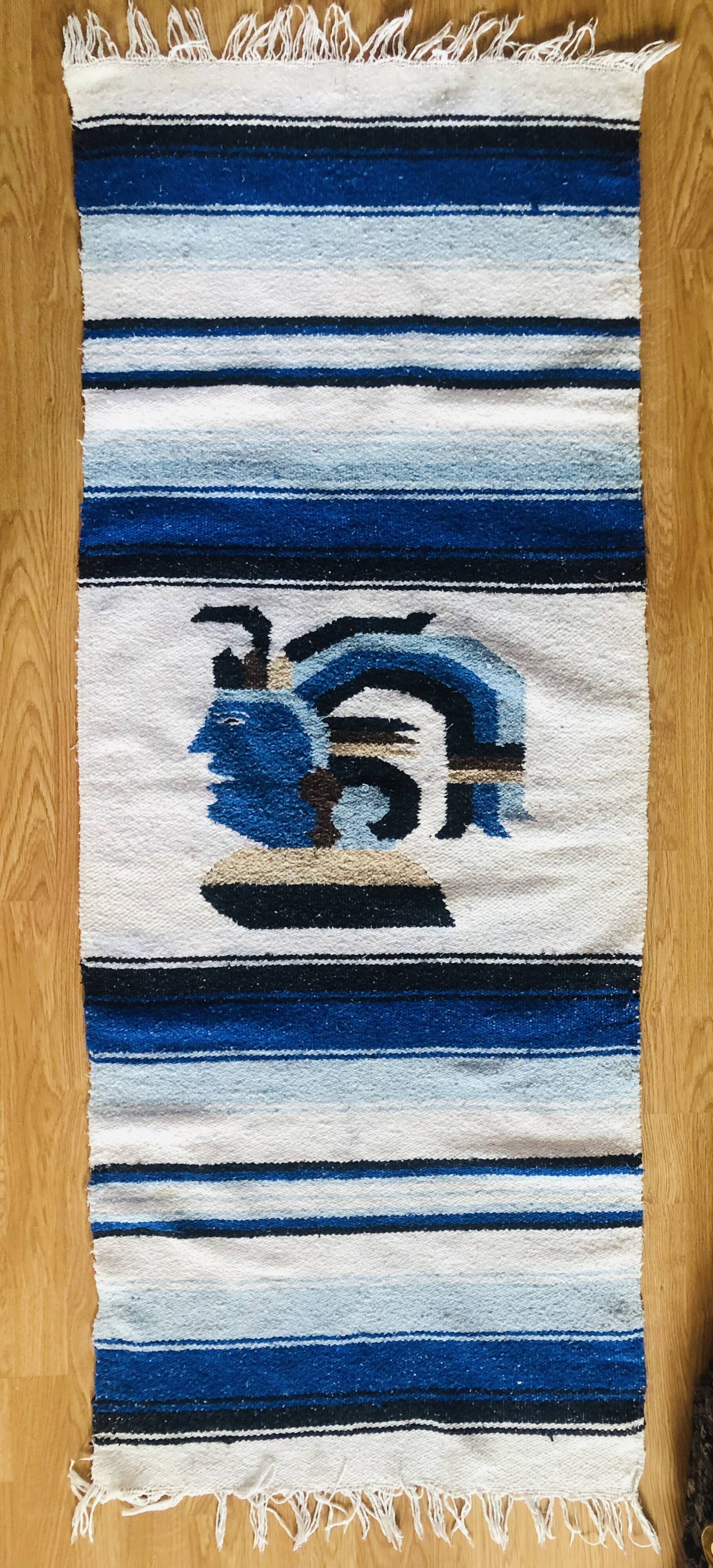 Mexican Aztec rug 163x63cm
