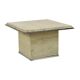 Vintage coffee table side table travertine chrome fedam belgium 1970s design