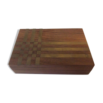 Brass wood box