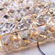Large gold-plated & crystal glass flush mount light from kinkeldey, 1970s