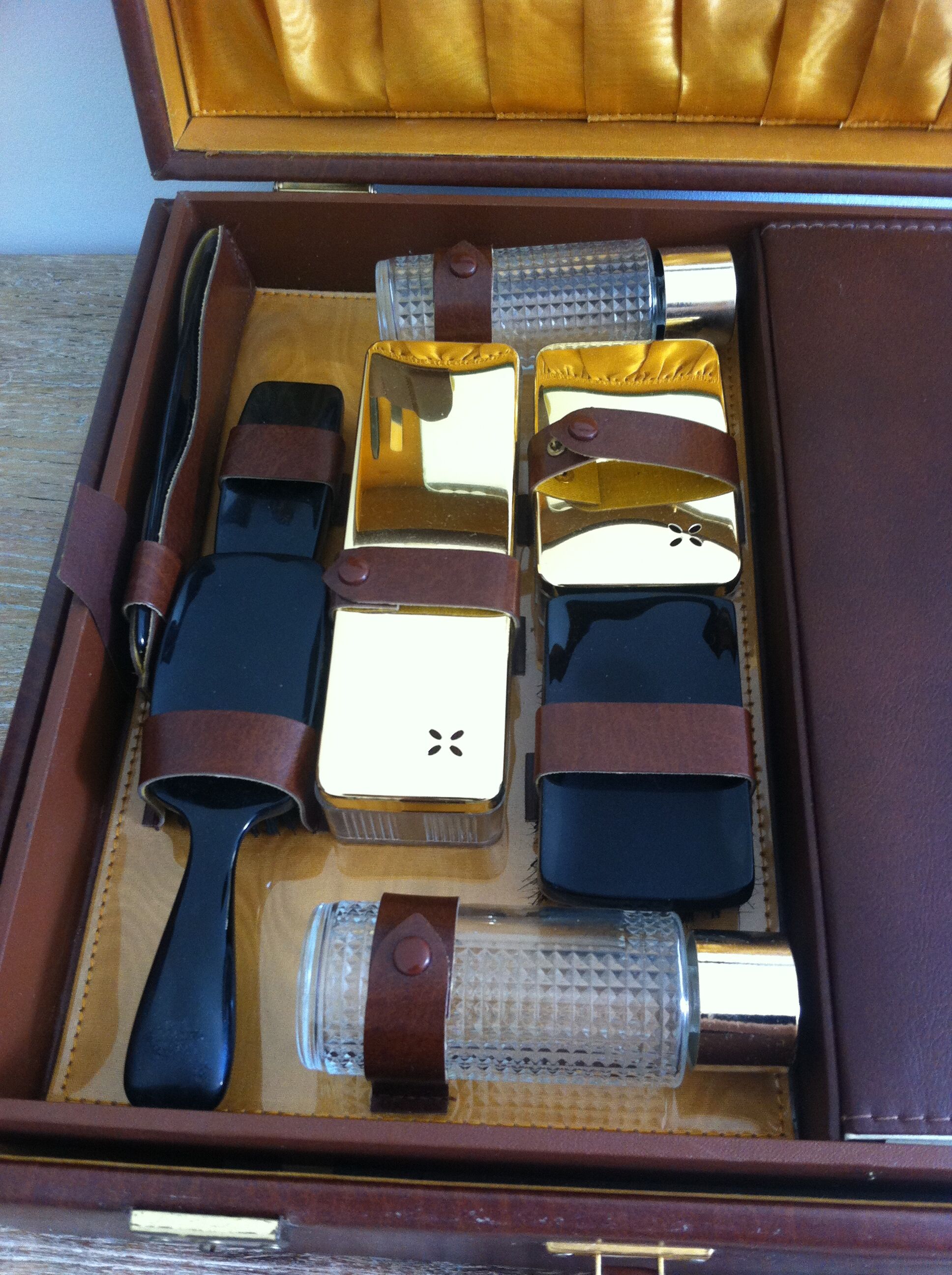 Vintage faux leather suitcase