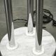 1970s Italian Murano Glass, Chrome and Marble Three-Light Floor Lamp