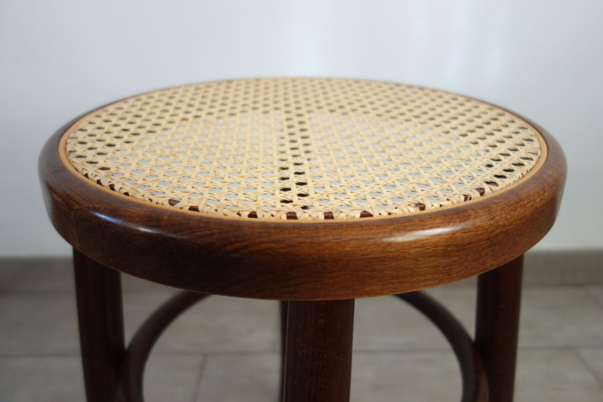 Low canning stool and curved wood