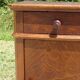 Louis Philippe bedside table in walnut and walnut burl.