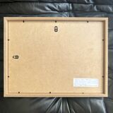 Vintage cubist still life pastel under glass and signed from 1967.