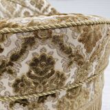 1950s, Danish easy chair, furniture velour, ash wood legs.