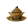 Soup tureen Émaux des Dunes and its tray
