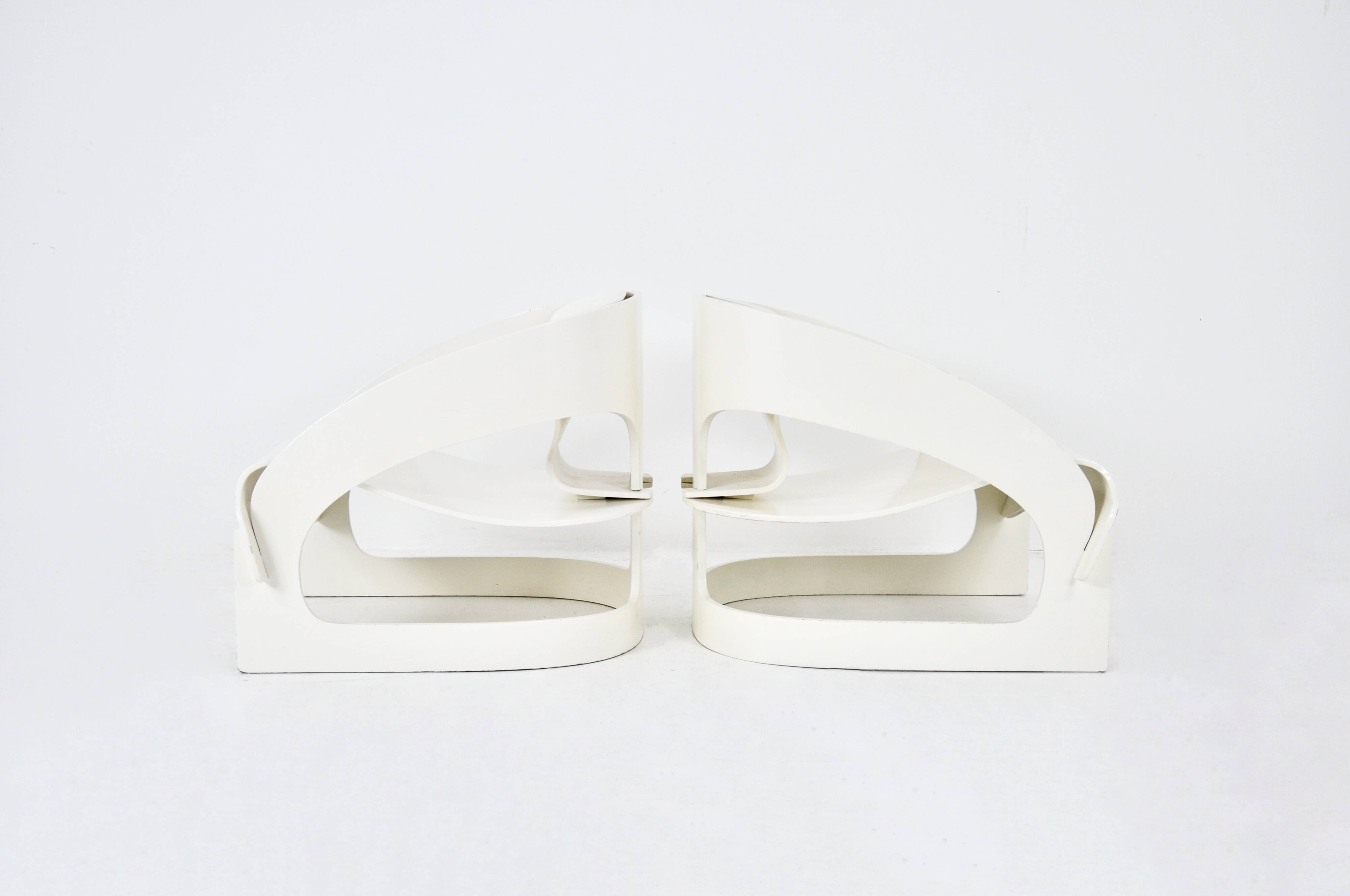 Pair of Model 4801 Armchairs by Joe Colombo for Kartell, 1960s