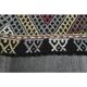 1970s Vintage Turkish Oushak Handmade Wool Cotton Purple Runner Rug 62x206