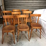8 chaises bistrot Baumann anciennes