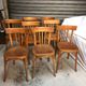 8 chaises bistrot Baumann anciennes